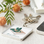 Botanische Boeken & Bibliotheek Lezen Aangepaste N Sleutelhanger (Zijkant)