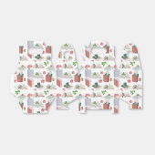 Botanische boeken en leespatroon bibliotheek bedankdoosjes (Uitgevouwen)