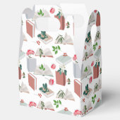 Botanische boeken en leespatroon bibliotheek bedankdoosjes (Geopend)