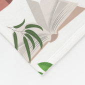 Botanische boeken en leespatroon bibliotheek fleece deken (Hoek)