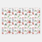 Botanische boeken en leespatroon bibliotheek inpakpapier vel (Voorkant)