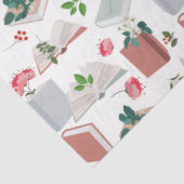 Botanische boeken en leespatroon bibliotheek tissuepapier (Detail)