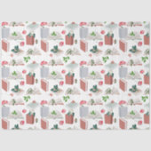 Botanische boeken en leespatroon bibliotheek tissuepapier (Voorkant)