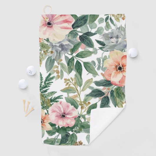 Botanische Boeket Waterverf Eucalyptusbladeren Golfhanddoek (Insitu)
