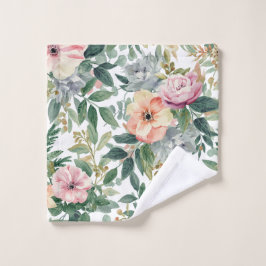Botanische Boeket Waterverf Eucalyptusbladeren Washandje