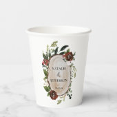 botanische boerenhok, trouwerij van hout papieren bekers (Achterkant)