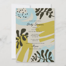 Botanische Boheemse Pastelgroene Blauwe Baby Showe