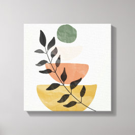Botanische Boheemse Planten Kunst- Canvas Afdruk