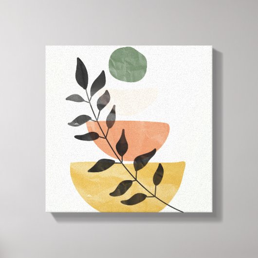 Botanische Boheemse Planten Kunst- Canvas Afdruk (Voorkant)