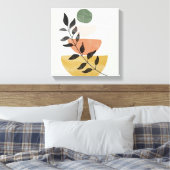 Botanische Bohemen-Plant Kunst Canvas Afdruk (Insitu (Slaapkamer))