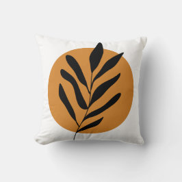 Botanische Boho Aardse Kleur Abstracte Leaf Art Kussen