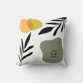 Botanische Boho Abstracte vorm kunst Kussen