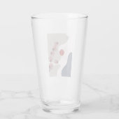 Botanische Boho Blau Magenta Glas (Achterkant)