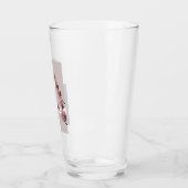 Botanische Boho Blau Magenta Glas (Links)