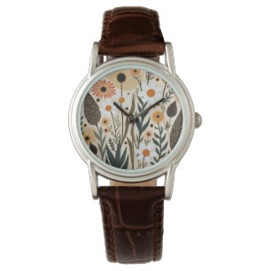 Botanische Boho Bloemen Planten Ontwerp 389 Horloge