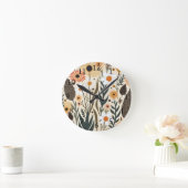 Botanische Boho Bloemen Planten Ontwerp 389 Ronde Klok (Huis)