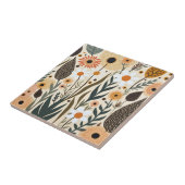 Botanische Boho Bloemen Planten Ontwerp 389 Tegeltje (Zijkant)