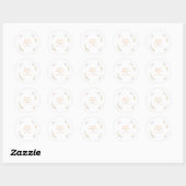 Botanische Boho bloemen Script baby shower Ronde Sticker (Vel)