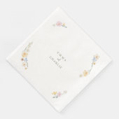 Botanische Boho bloemen Script bruiloft Servet (Hoek)