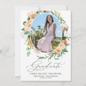 Botanische Boho Bloom Fotoaankondiging Afstuderen Kaart (Voorkant)