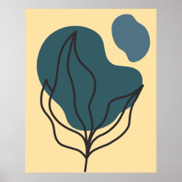 Botanische Boho Bloom Poster Print