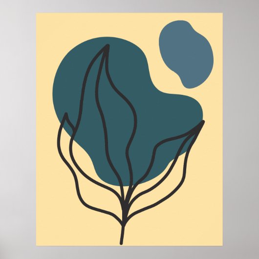 Botanische Boho Bloom Poster Print (Voorkant)