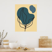 Botanische Boho Bloom Poster Print (Keuken)