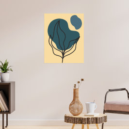 Botanische Boho Bloom Poster Print