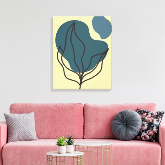 Botanische Boho Bloom Print (Insitu (Woonkamer))