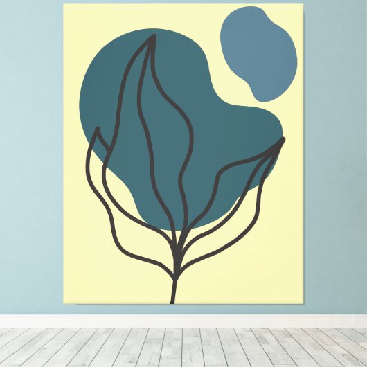 Botanische Boho Bloom Print (Insitu (Houten vloer))