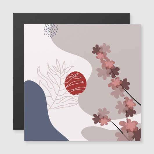 Botanische Boho Blue Magenta (Voorkant / Achterkant)