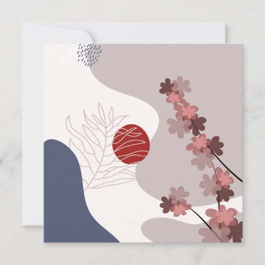 Botanische Boho Blue Magenta (Voorkant)