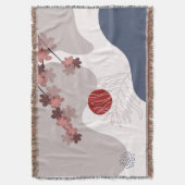 Botanische Boho Blue Magenta Deken (Voorkant Verticaal)