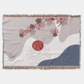 Botanische Boho Blue Magenta Deken (Voorkant)