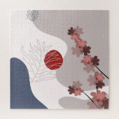 Botanische Boho Blue Magenta Legpuzzel (Verticaal)