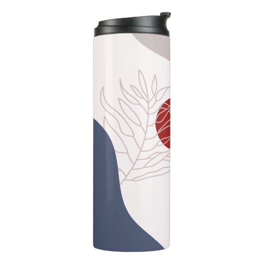 Botanische Boho Blue Magenta Thermosbeker (Gedraaid links)