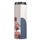 Botanische Boho Blue Magenta Thermosbeker (Achterkant)