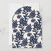 Botanische Boho Blue Vrijgezellenfeest Arch Kaart (Achterkant)