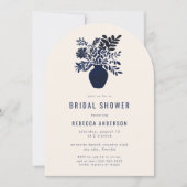 Botanische Boho Blue Vrijgezellenfeest Arch Kaart (Voorkant)