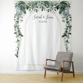 Botanische Boho-boog Bruiloftsfotocabine achtergro Wandkleed (In situ)