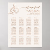 Botanische boho-bordje voor minimale weddenschappe poster (Voorkant)