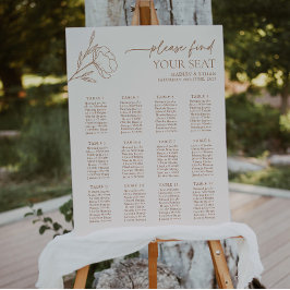 Botanische boho-bordje voor minimale weddenschappe poster