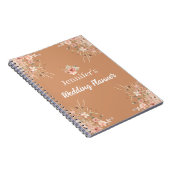 Botanische Boho Brown herfst Herfst Weddingplanner Notitieboek (Rechterzijde)