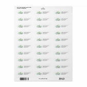 Botanische Boho Chic Potplanten Retouradres Etiket (Full Sheet)