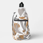 Botanische Boho Chic Quote Bloemen Jouw naam Sling Bag (Voorkant)