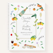 Botanische Boho Citrus Zomer Bruiloft Planner Notitieboek (Voorkant)