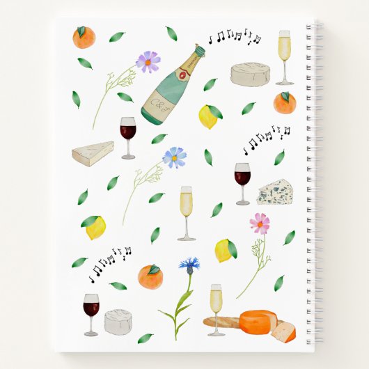 Botanische Boho Citrus Zomer Bruiloft Planner Notitieboek (Achterkant)
