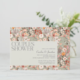 Botanische Boho Couples Shower Kaart