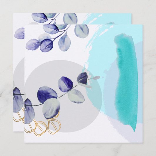 Botanische Boho Cyaan Paars (Voorkant / Achterkant)