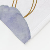 Botanische Boho Cyaan Paars Fleece Deken (Hoek)